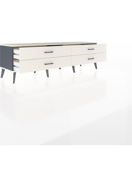 Hyperion Tv Ünitesi 4 Çekmeceli 176X44X51 Antrasit-Aytaşı/aytaşı indirimleri