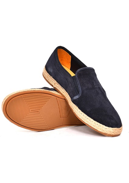 Hakiki Süet Deri Lacivert Spor Erkek Ayakkabı Jut Taban - 245533 fırsatları