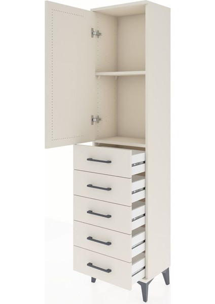 Arges Dolap 2 Raflı 5 Çekmeceli Tek Kapaklı 44X30X182 Aytaşı-Aytaşı fırsatları