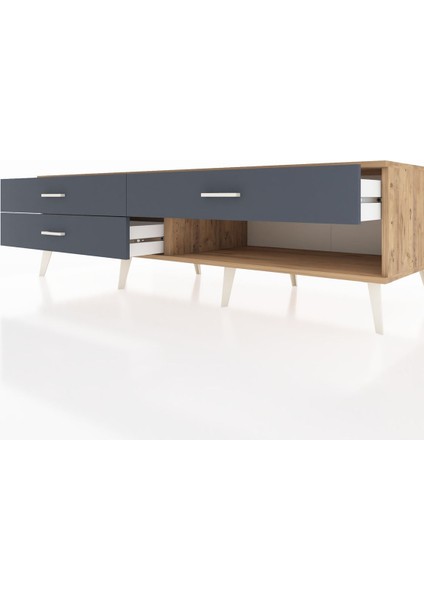 Kronos Tv Ünitesi 3 Çekmeceli 176X59X51 Çam-Çam/antrasit fırsatları