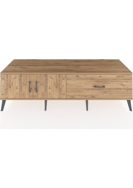 Kronos Tv Ünitesi Tek Raflı Tek Çekmeceli 2 Kapaklı 176X59X51 Çam-Çam/çam