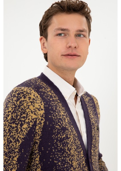 Erkek Mürdüm Hırka (Triko) 50308240-VR074 fiyatları