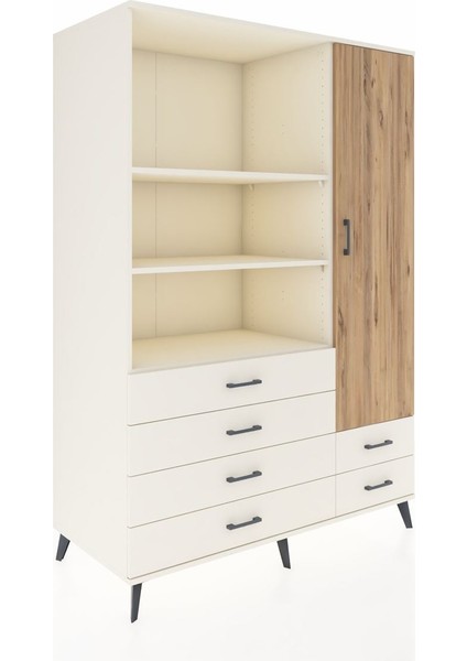 Kronos Dolap 7 Raflı 6 Çekmeceli Tek Kapaklı 132X59X195 Aytaşı-Çam/aytaşı fiyatları