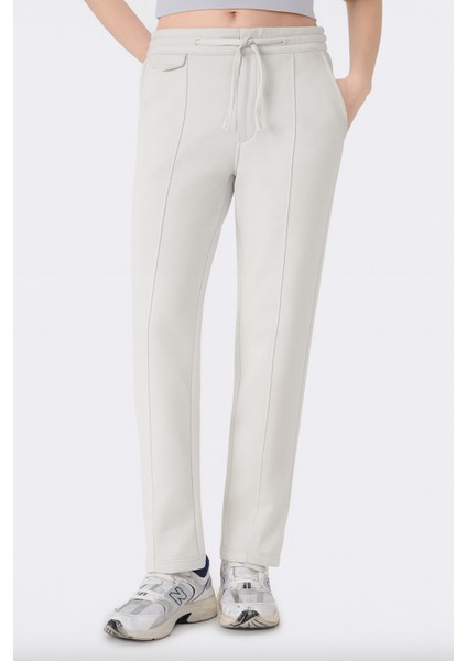 Organik Pamuklu Taş Renk Kadın Sweatpant