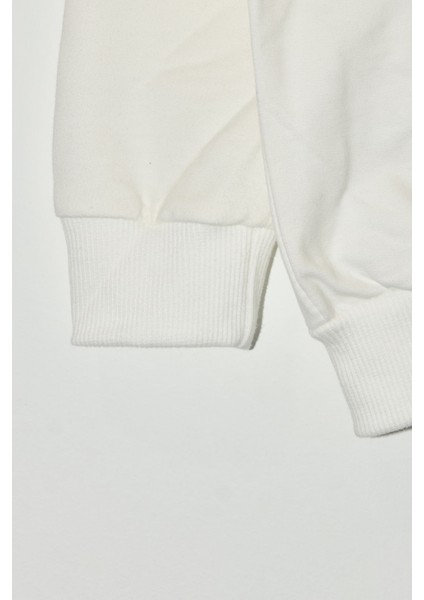 Kız Çocuk %100 Pamuk Kalp Desenli Bisiklet Yaka Trend Sweatshirt - 1022S modelleri