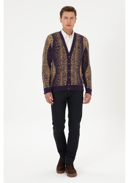 Erkek Mürdüm Hırka (Triko) 50308240-VR074 fırsatları