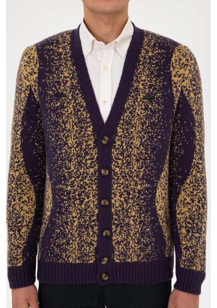 Erkek Mürdüm Hırka (Triko) 50308240-VR074