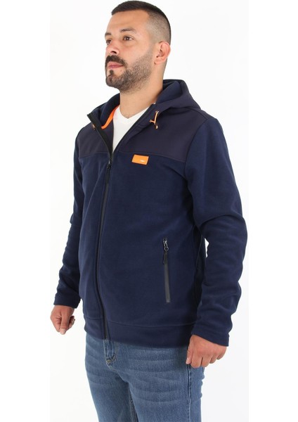 6044 Kapşonlu Fermuarlı Polar Mont
