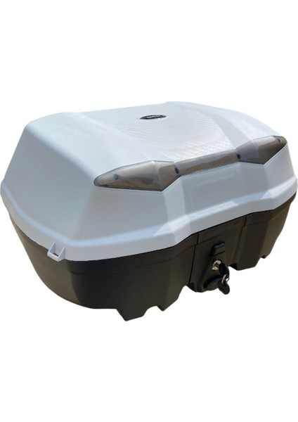 Tien 52 Litre Motosiklet Arka Çantası Otomatik Kilit Sırt Dayamalı Gri