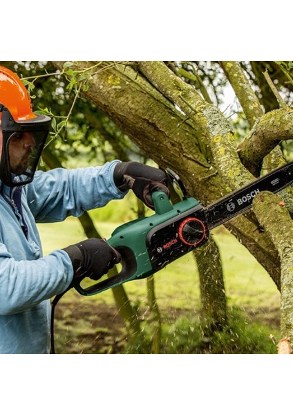 Universalchain 35 Zincirli Ağaç Kesme Testeresi 1850 W + Yedek Zincir + Koruma Gözlüğü + Zincir Yağı + Eldiven Seti fırsatları