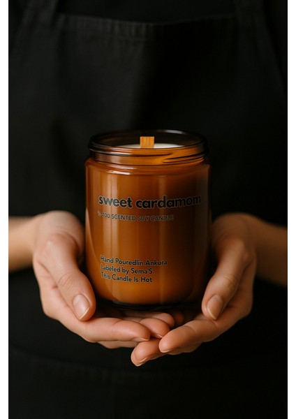 : Sweet Cardamom : Amber Cam Kavanozda : Kokulu Soya Mum (Kakule, Bergamot, Sardunya, Tonka) modelleri