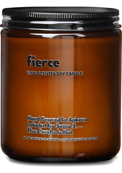 : Fierce : Amber Cam Kavanozda : Kokulu Soya Mum (Limon, Portakal, Yasemin, Musk, Sandal Ağacı) fiyatları