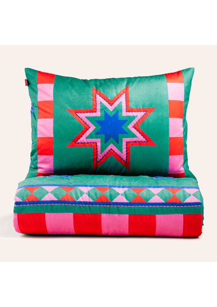 Hansı Kapitoneli Yatak Örtüsü Seti 260x280 Cm Yeşil indirimleri