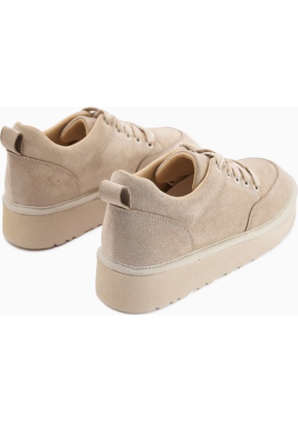 Edle Bej Süet Bağcıklı Kadın Bot fırsatları