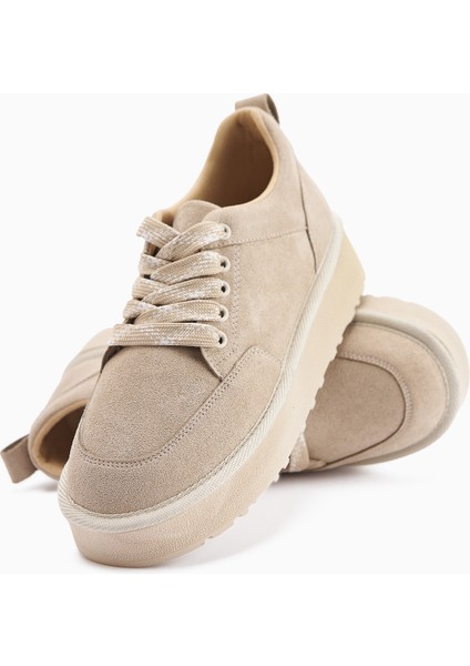 Edle Bej Süet Bağcıklı Kadın Bot indirimleri