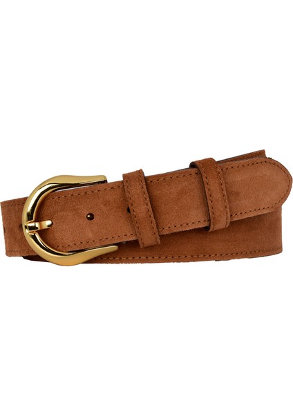 %100 Hakiki Deri, Gold Tokalı 4 cm Tarçın Süet Kadın Kemeri; Kot, Spor Kemer=süet.70.tarçın fırsatları