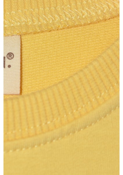 Kız Çocuk %100 Pamuk Kalp Desenli Bisiklet Yaka Trend Sweatshirt - 1022S modelleri