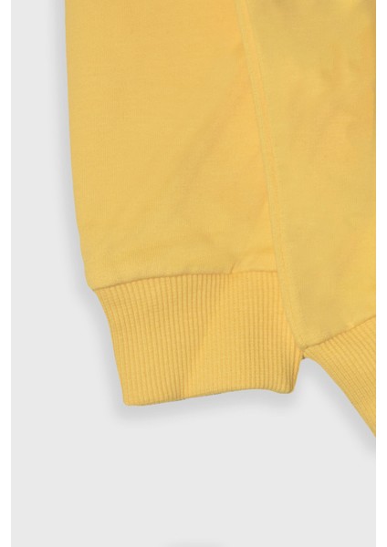 Kız Çocuk %100 Pamuk Kalp Desenli Bisiklet Yaka Trend Sweatshirt - 1022S fırsatları