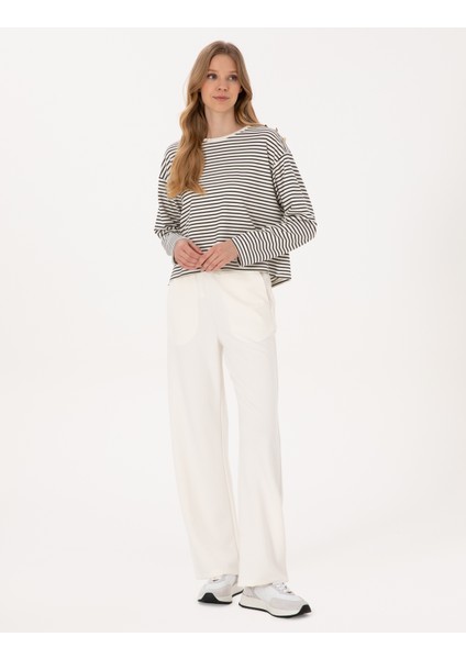 Kadın Ekru Loose Fit Eşofman Altı 50309147-VR019