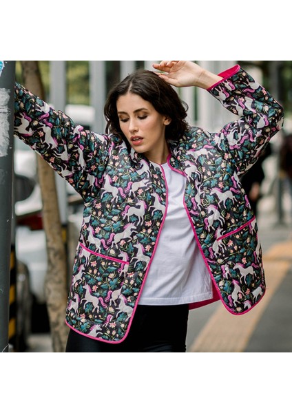 Unicorns Dreaming Kapitone Ceket