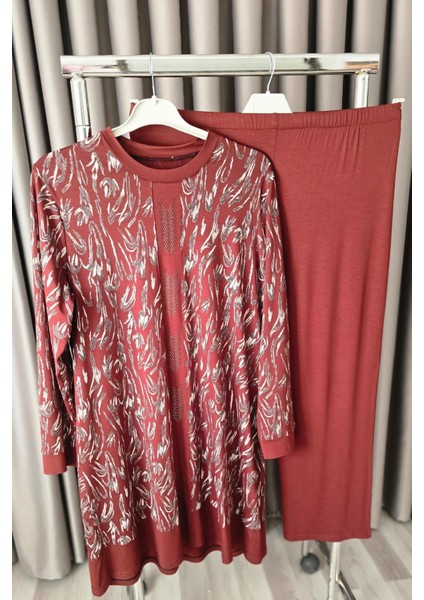 Kadın Tesettür Giyim Büyük Beden Şerit Desenli Nisa Takım fiyatları