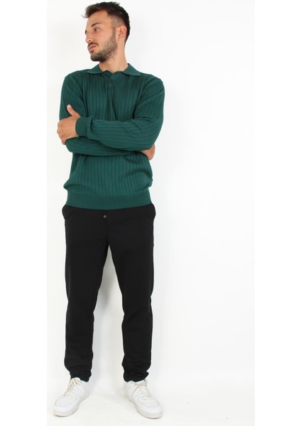 3002 Yakalı Kalın Çizgili Kazak indirimleri