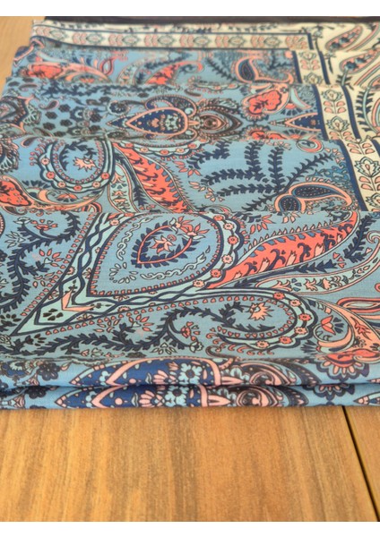 Mavi Etnik Desenli Soft Şal fiyatları