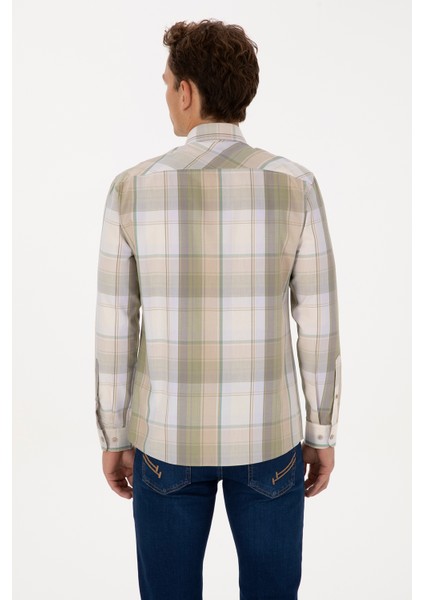 Erkek Lila Gömlek Desenli 50315922-VR245 indirimleri