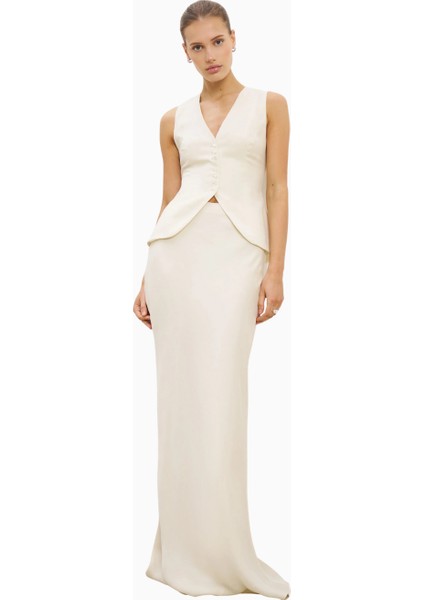 Cupro Bias Cut Maxi Uzun Kadın Etek