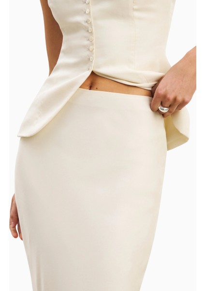 Cupro Bias Cut Maxi Uzun Kadın Etek