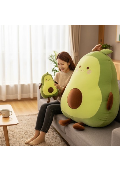 2\'li Dev Boy Sevimli Avokado Peluş Yastık ve Orta Boy Avokado fiyatları
