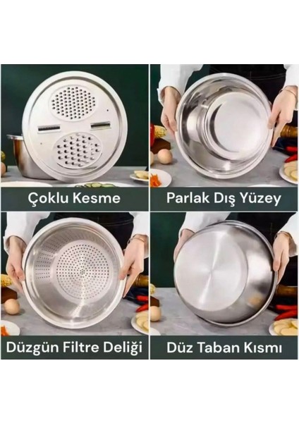 Çok Amaçlı 3lü Çelik Set modelleri