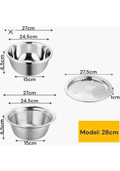 Çok Amaçlı 3lü Çelik Set fırsatları
