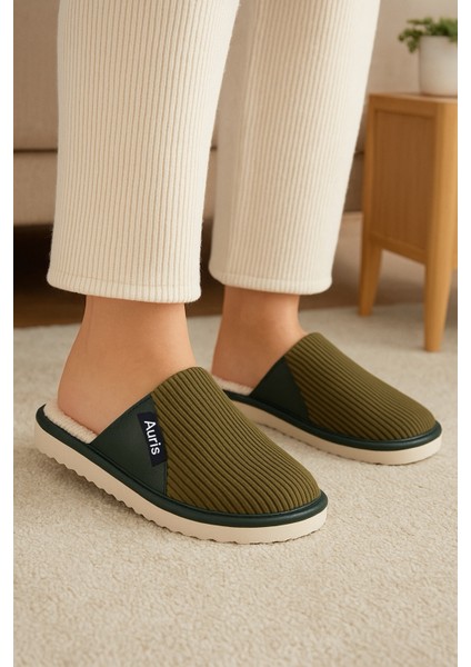 AR-060 Unisex Kadife Kumaş Içi Kürklü Kışlık Ev Terliği modelleri