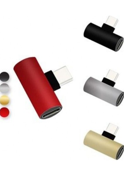 Acpt-05 Type-C’den Type-C Kulaklık ve Şarj Aparatı Dönüştürücü Çevirici