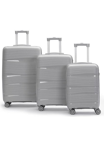 3'lü Silikon Valiz Seti Pp Kırılmaz Silikon
