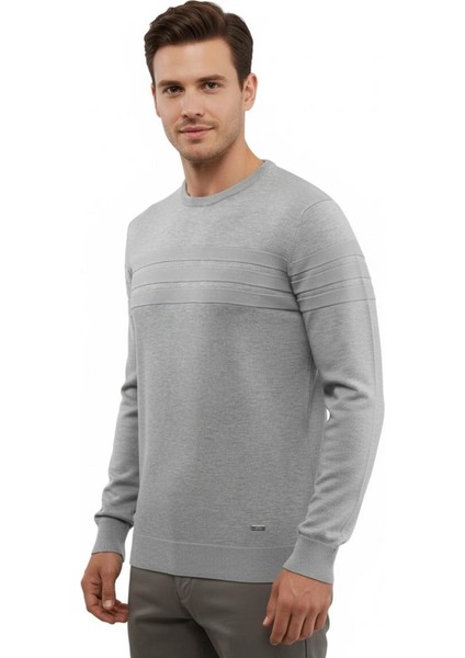 Erkek Sıfır Yaka Kazak Çelik Örgü Klasik Kalıp 5247C BGL-ST04858 fiyatları