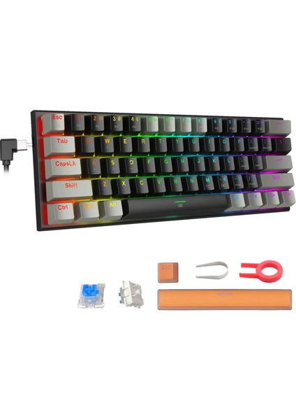 Z-686 Gameon-Go %60 Mekanik Rgb Oyun Klavyesi Kırmızı (Red) Switch Q Türkçe