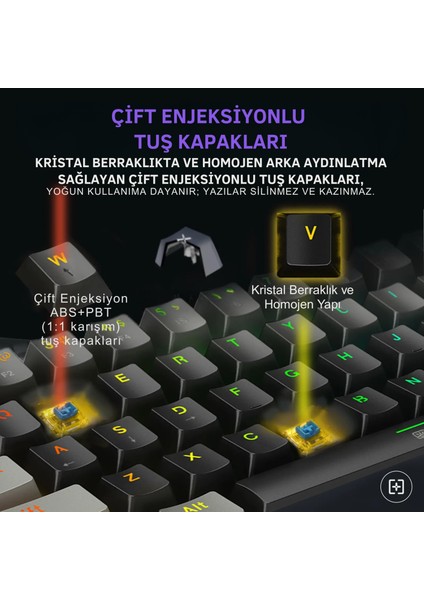 Z-686 Gameon-Go %60 Mekanik Rgb Oyun Klavyesi Kırmızı (Red) Switch Q Türkçe indirimleri
