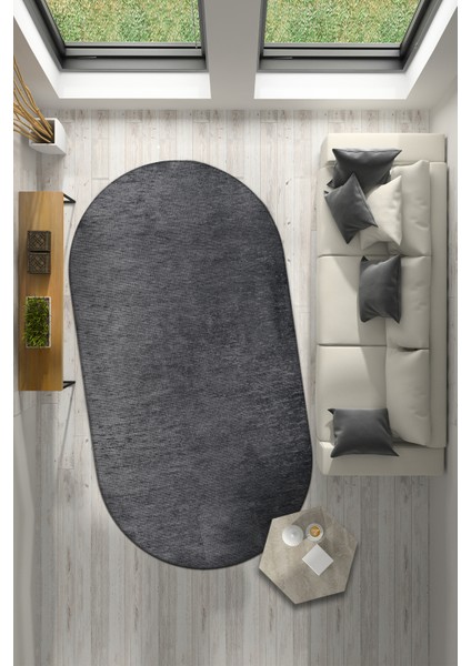 Azra Oval Halı | Yıkanabilir, Kaymaz Taban, Yumuşak Dokulu Antre ve Mutfak Kilimi