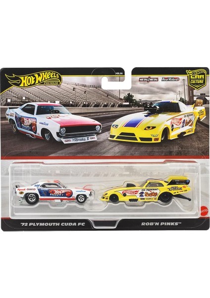 Car Culture 2’li Set – ‘72 Plymouth Cuda Fc & Rob’n Pinks Premium Diecast