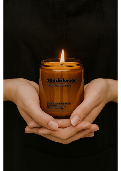 : Sandalwood : Amber Cam Kavanozda : Kokulu Soya Mum (Sandal, Sedir, Sekoya, Reyhan, Paçuli) modelleri