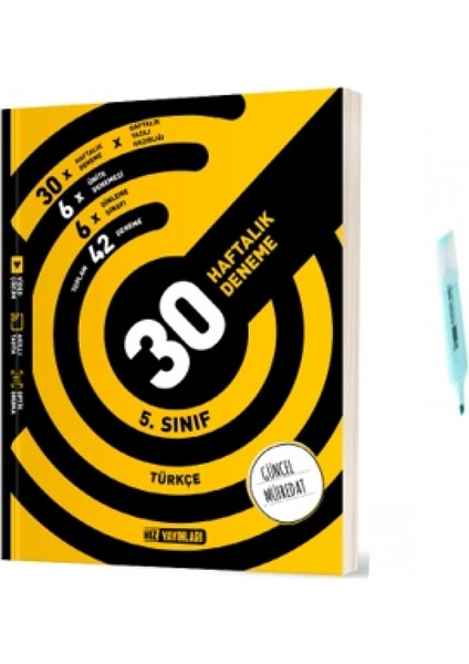 5.sınıf Türkçe 30 Haftalık Deneme (Yeni Müfredat)