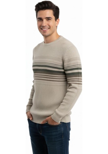 Erkek Sıfır Yaka Kazak Selanik Örgü Klasik Kalıp 5245C BGL-ST04860 fiyatları