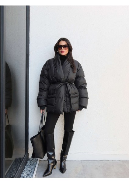 Açık Cep Ön Bağlamalı Şişme Mont fiyatları