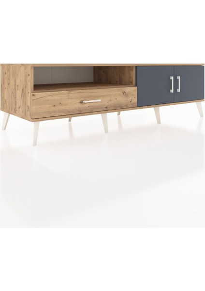 Kronos Tv Ünitesi 2 Raflı Tek Çekmeceli 2 Kapaklı 176X59X51 Çam-Antrasit/çam fiyatları