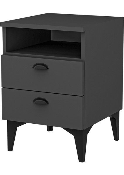 Afra Çift Çekmeceli Raflı Komodin indirimleri