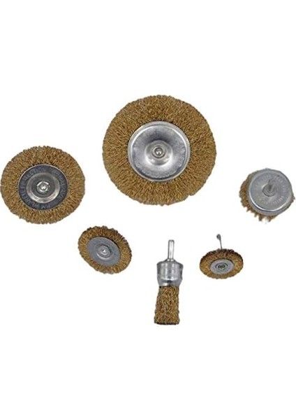 6'lı Tel Fırça Seti Pas Yağ Kir Yapışkan Çözücü modelleri