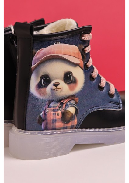 Liam Siyah Çizgi Karakter Baskılı Bağcıklı Çocuk Bot fırsatları