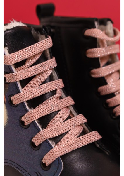 Liam Siyah Çizgi Karakter Baskılı Bağcıklı Çocuk Bot indirimleri